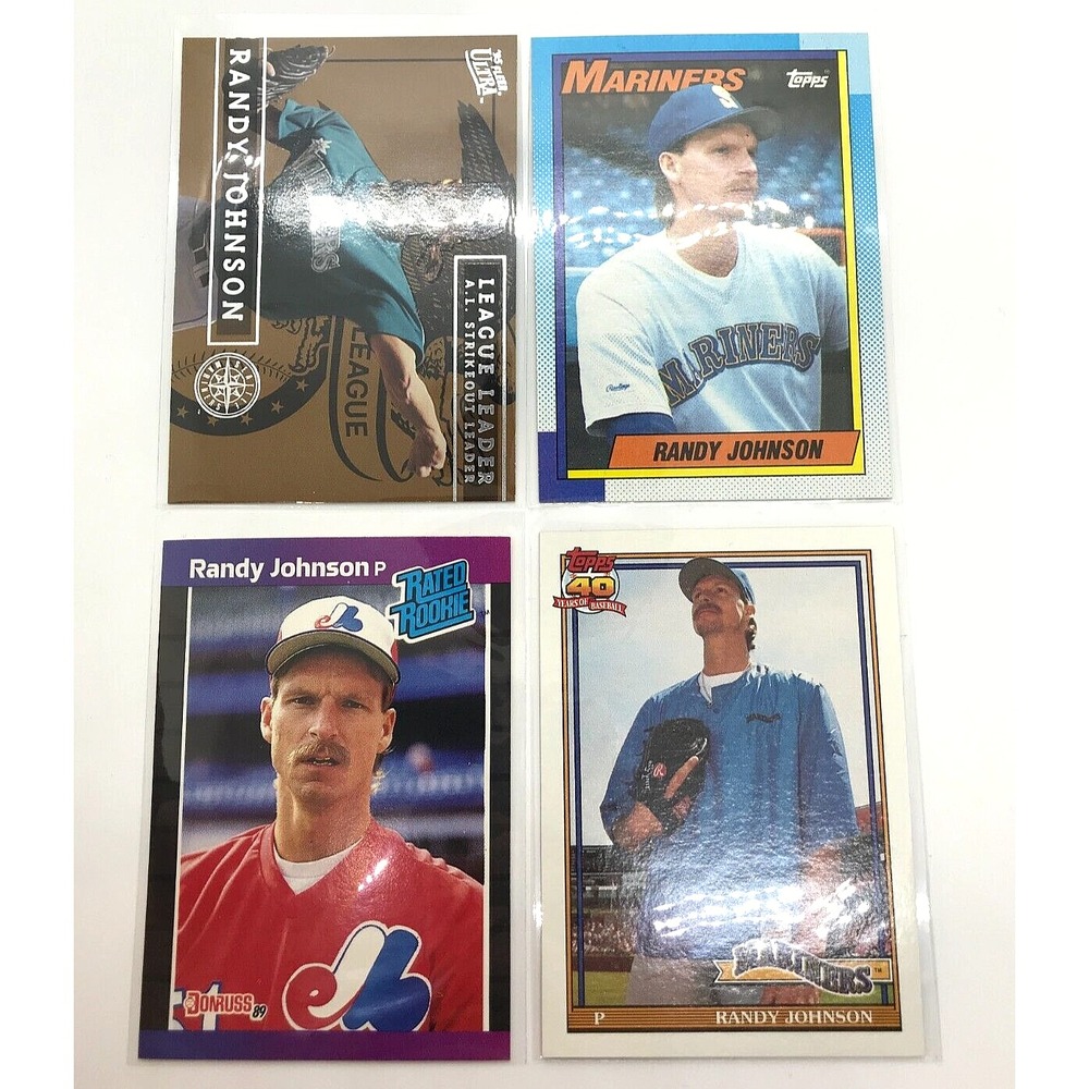 Lot of (4) Cards Baseball - Randy Johnson #4/10, #431, #42, #225